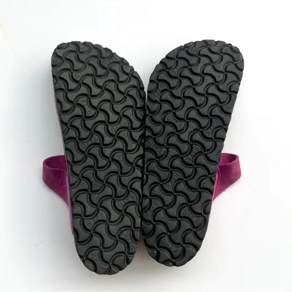 Birkenstock Pink/Purple Braided Leather Sandals Size 38 - Picture 5 of 5